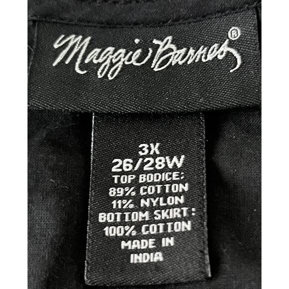 MAGGIE BARNES SHORT SLV MAXI LAYERED DRESS, WOMENS-3X(26/28)-BLACK, LACE, DRESSY - Picture 9 of 10